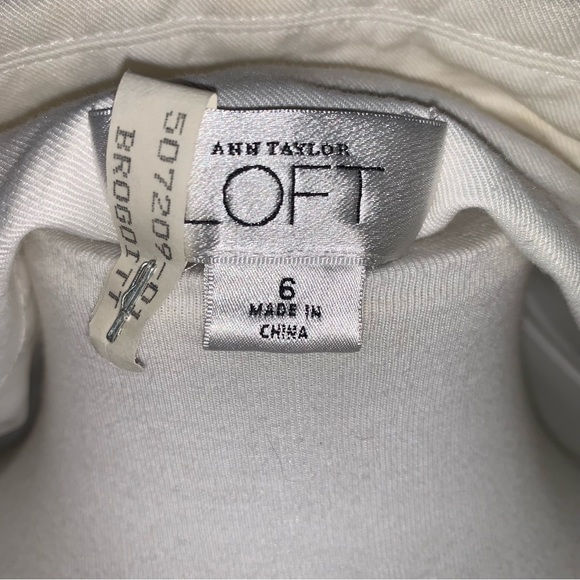 Ann Taylor LOFT Size 6 Ivory Linen L/S Sleeve 5 Button Blazer Jacket - Picture 10 of 10